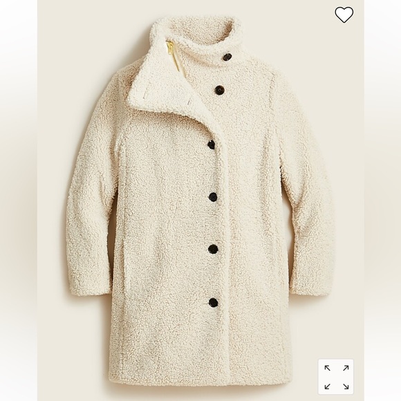 J. Crew Villa Coat in Teddy Sherpa - Picture 2 of 6